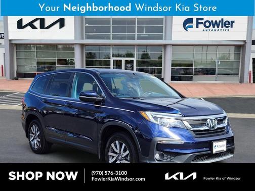 Blue 2022 Honda Pilot 2WD EX-L