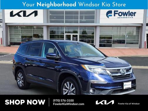 Blue 2022 Honda Pilot 2WD EX-L