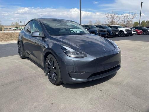Gray 2023 Tesla Model Y Performance Dual Motor All-Wheel Drive