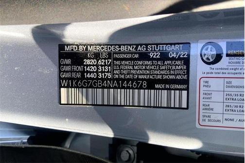 2022 Mercedes-Benz S-Class S 580 4MATIC