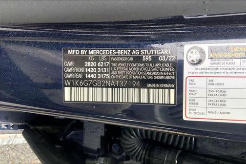 Nautical Blue Metallic 2022 Mercedes-Benz S-Class 4MATIC