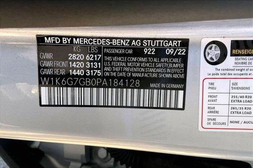 Cirrus Silver 2023 Mercedes-Benz S-Class 4MATIC