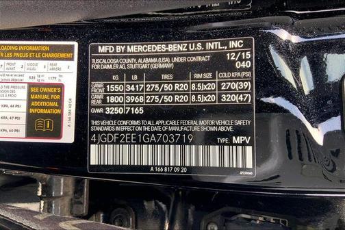 Black 2016 Mercedes-Benz GL-Class 4MATIC