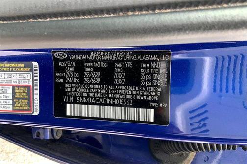 Intense Blue 2022 Hyundai TUCSON SE