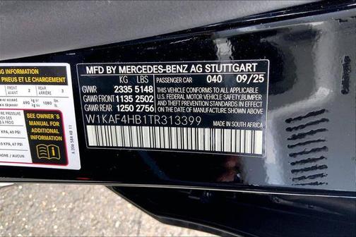 Black 2026 Mercedes-Benz C-Class C 300 4MATIC