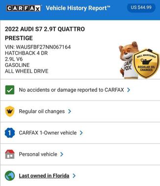 2022 Audi S7 Prestige TFSI quattro Tiptronic