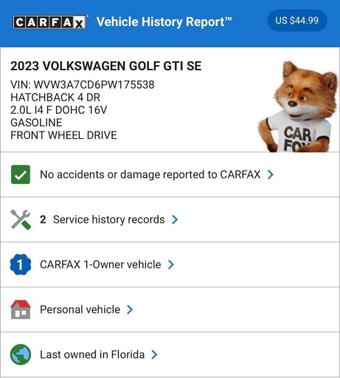 2023 Volkswagen Golf GTI 2.0T SE DSG