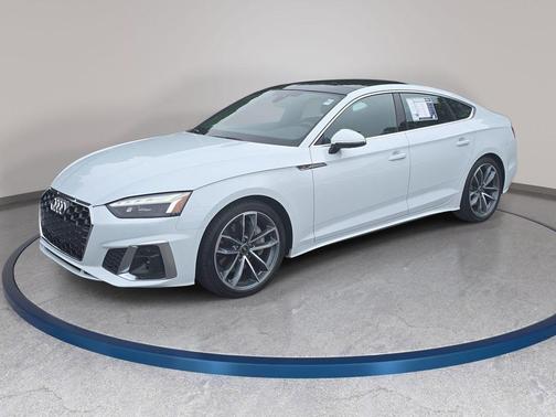 Glacier White Metallic 2024 Audi A5 Sportback 45 S Line Premium Plus