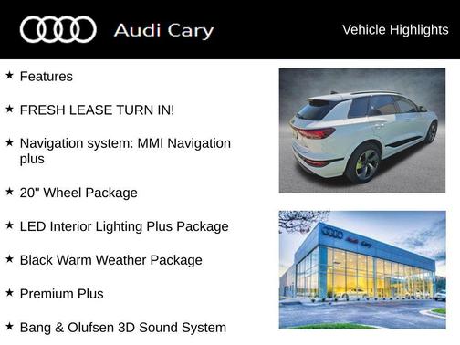 Glacier White Metallic 2025 Audi Q6 e-tron Premium Plus quattro