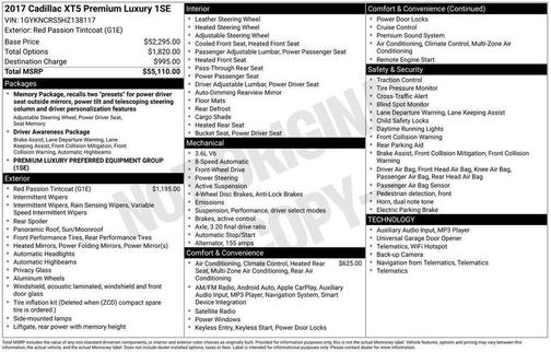 2017 Cadillac XT5 Premium Luxury