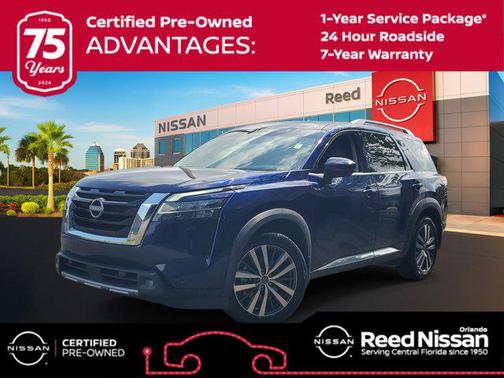 Deep Ocean Blue Pearl 2022 Nissan Pathfinder Platinum 4WD