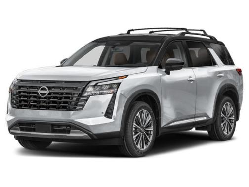 Everest White Pearl Tricoat/Super Black 2026 Nissan Pathfinder Platinum