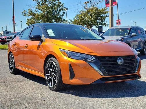 Monarch Orange Metallic/Super Black 2024 Nissan Sentra SR