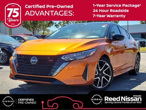 Monarch Orange Metallic/Super Black 2024 Nissan Sentra SR