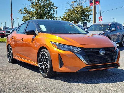 Monarch Orange Metallic/Super Black 2024 Nissan Sentra SR