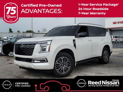 Aspen White Tricoat 2025 Nissan Armada SL 2WD