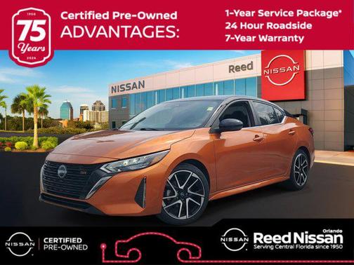 Monarch Orange Metallic/Super Black 2024 Nissan Sentra SR