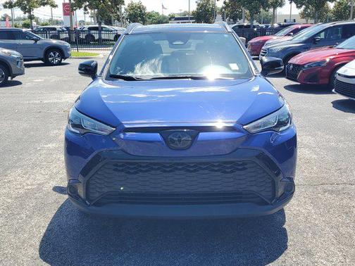 Blue Crush Metallic/Jet Black 2024 Toyota Corolla Hybrid SE