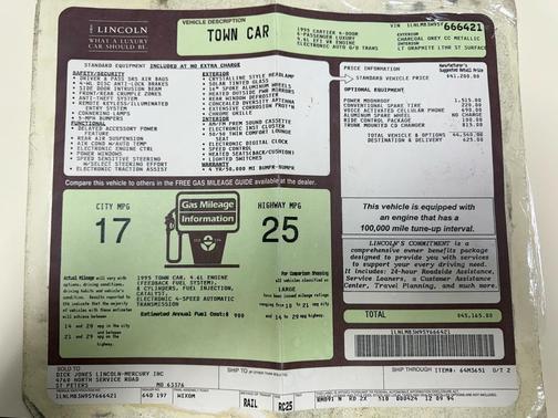 1995 Lincoln Town Car Cartier