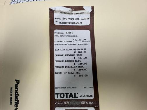 1995 Lincoln Town Car Cartier