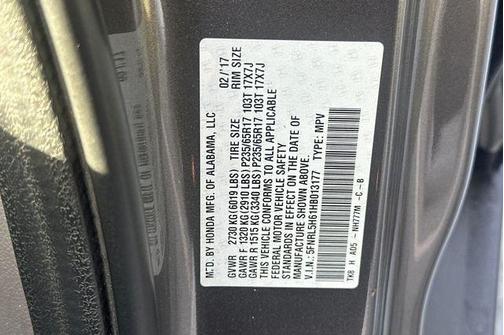 2017 Honda Odyssey EX-L