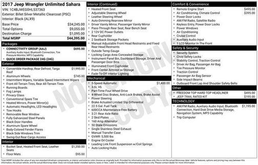 2017 Jeep Wrangler Unlimited Sahara