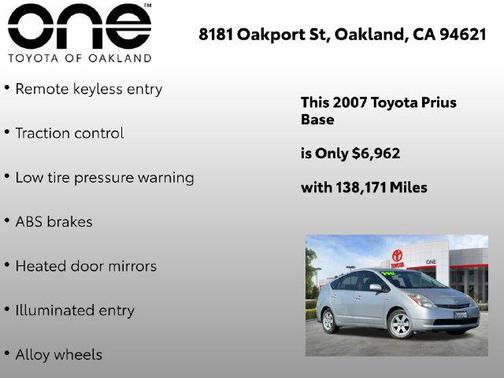 Classic Silver 2007 Toyota Prius Base