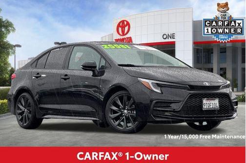 Midnight Black Metallic 2025 Toyota Corolla SE