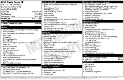 2019 Toyota Camry SE