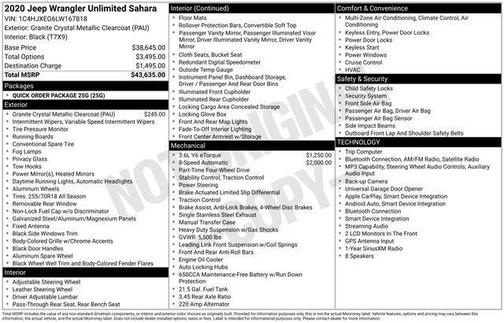 2020 Jeep Wrangler Unlimited Sahara