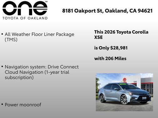 2026 Toyota Corolla XSE