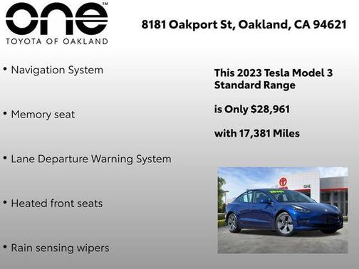 Deep Blue Metallic 2023 Tesla Model 3 Standard Range