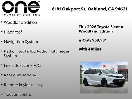 Ice Cap 2026 Toyota Sienna Woodland Edition