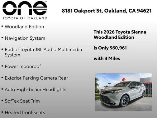 Cement 2026 Toyota Sienna Woodland Edition