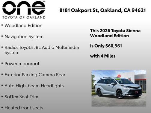 Cement 2026 Toyota Sienna Woodland Edition
