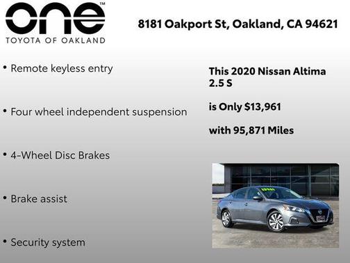 2020 Nissan Altima S FWD