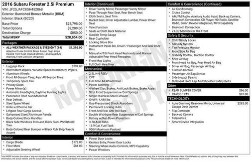 2016 Subaru Forester 2.5i Premium