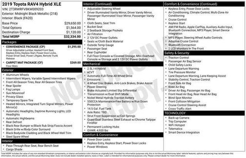 2019 Toyota RAV4 Hybrid XLE