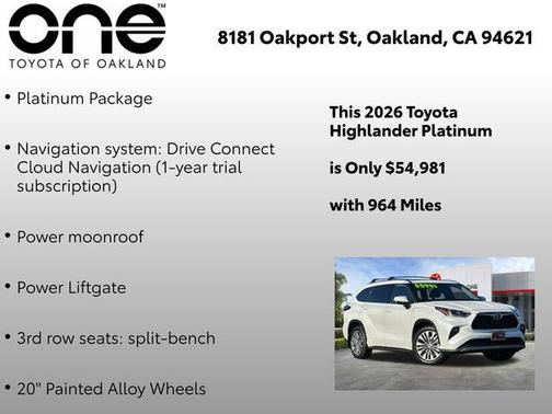2026 Toyota Highlander Platinum