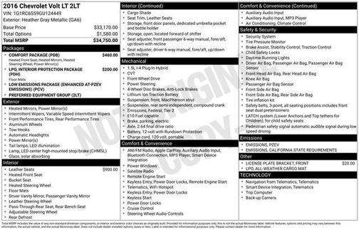 2016 Chevrolet Volt LT