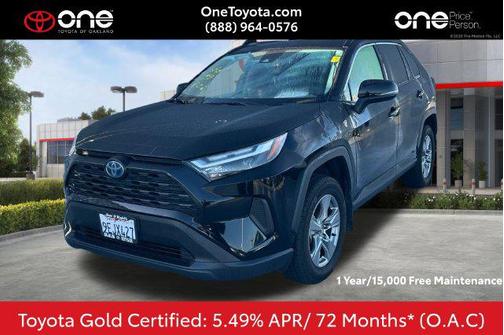 Midnight Black Metallic 2023 Toyota RAV4 Hybrid XLE