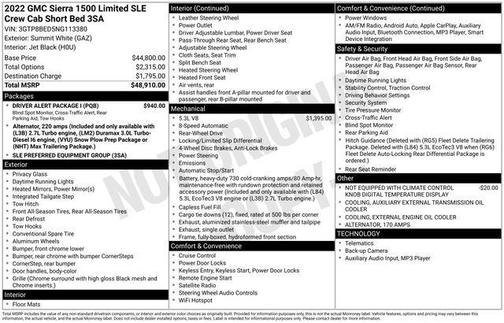 2022 GMC Sierra 1500 SLE