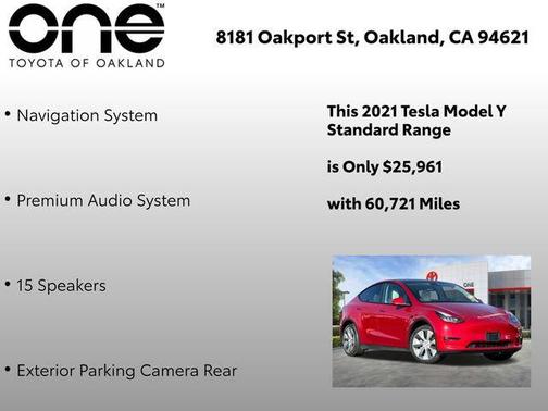 Red Multi-Coat 2021 Tesla Model Y Standard Range Rear-Wheel Drive