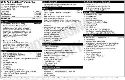 Chronos Gray Metallic 2023 Audi Q5 45 S line Premium Plus