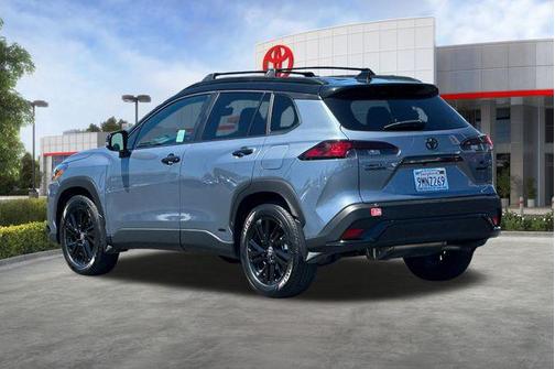 Celestite/Jet Black 2024 Toyota Corolla Cross Hybrid Nightshade Edition
