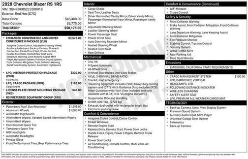 2020 Chevrolet Blazer RS