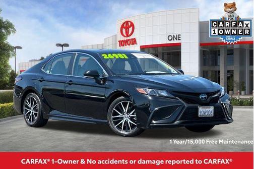 Midnight Black Metallic 2023 Toyota Camry SE