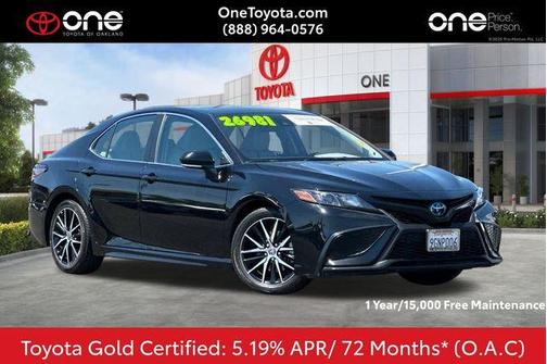 Midnight Black Metallic 2023 Toyota Camry SE