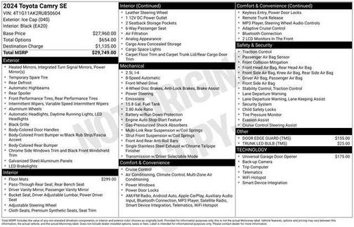 2024 Toyota Camry SE