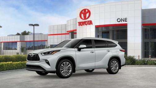 White 2026 Toyota Highlander Hybrid Platinum